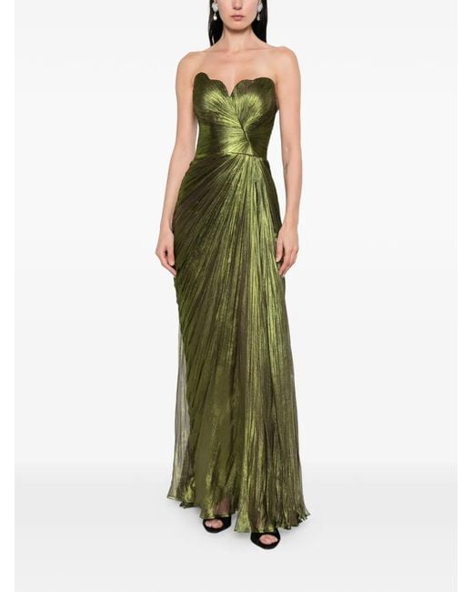 IRIS SERBAN Green Giselle Maxi Dress