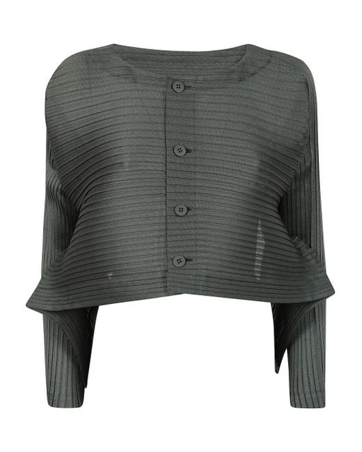 Issey Miyake フレア カーディガン Gray