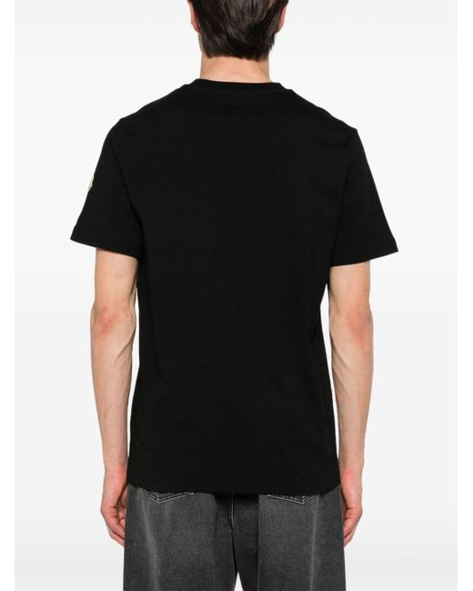 T-shirt en coton à logo imprimé Moncler pour homme en coloris Black