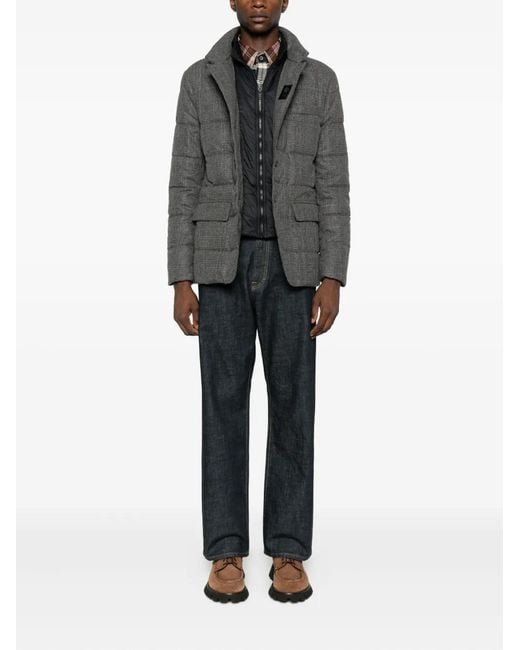 Fay Gray Checked Flap-Pocket Coat for men