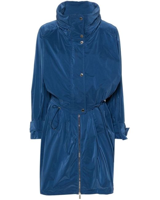 Moorer Blue Kathi Hooded Raincoat