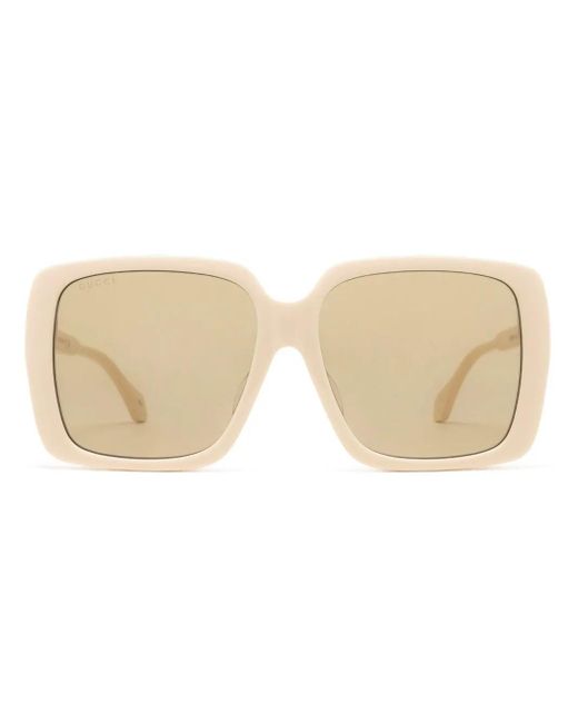 Gucci Natural Square-Frame Sunglasses