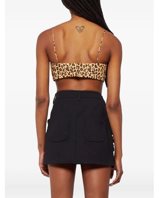 Adam Lippes Natural Leopard-print bandeau top