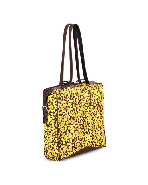 Dries Van Noten Metallic Printed Canvas Tote Bag for men