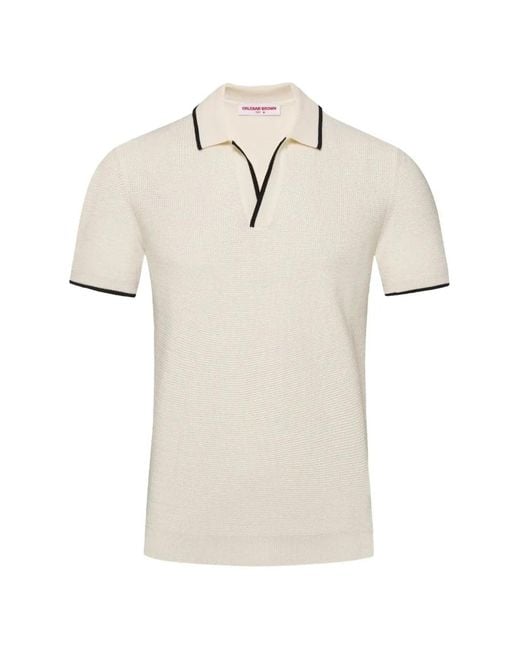 Orlebar Brown Natural Polo-Collar T-Shirt for men