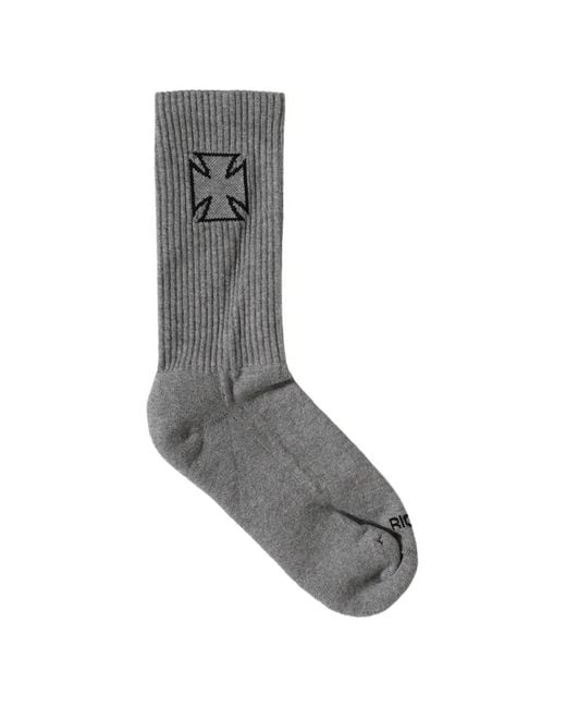 Vetements Gray Cross-Embellishment Socks for men
