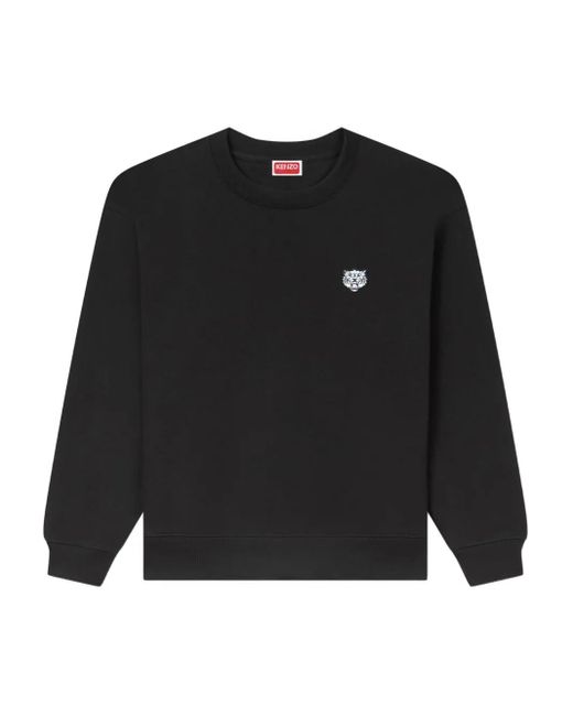 Felpa Happy Tiger Girocollo di KENZO in Black