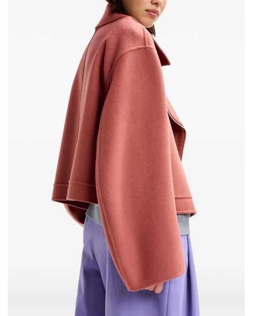 Essentiel Antwerp Red Zip-Up Jacket