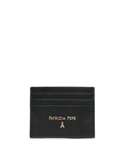 Patrizia Pepe Black Fly Logo-Plaque Card Holder