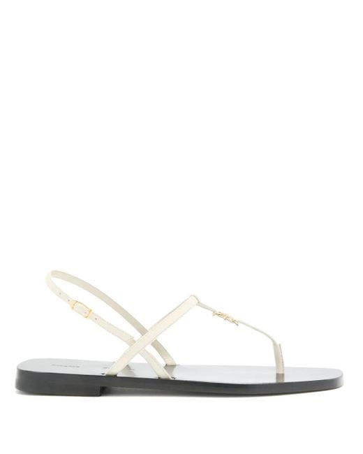 Proenza Schouler White Cross-Strap Flat Sandals