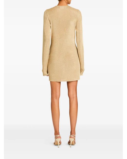 long sleeve knit dress sale Dark Green Knitted Long Sleeve Midi Dress main image 0