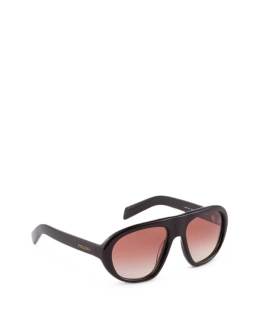 Prada Pink Pilot-Frame Sunglasses