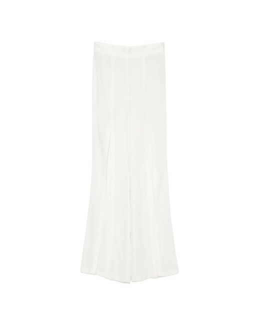 SIMONA CORSELLINI Broek Met Split in het White
