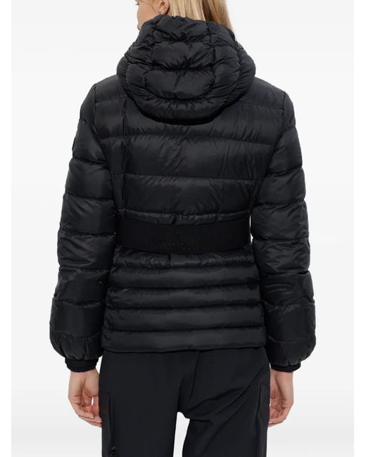 Moncler Black Belted-Waist Padded Jacket