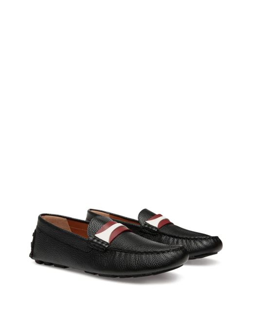 Bally Black Perthy Leather Loafers