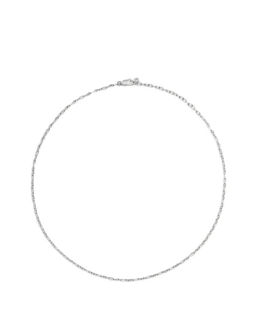Monica Vinader White Textured-Chain Necklace