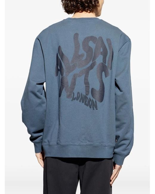 AllSaints Blue Orlando Graphic Sweatshirt for men
