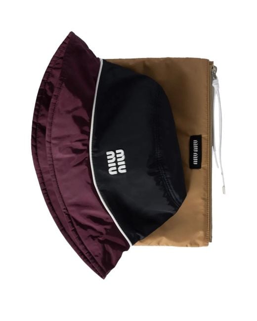 Miu Miu Blue Two-Tone Bucket Hat