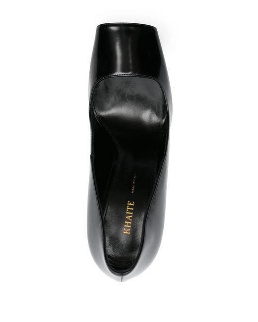Khaite Black Leather Cedar Pumps
