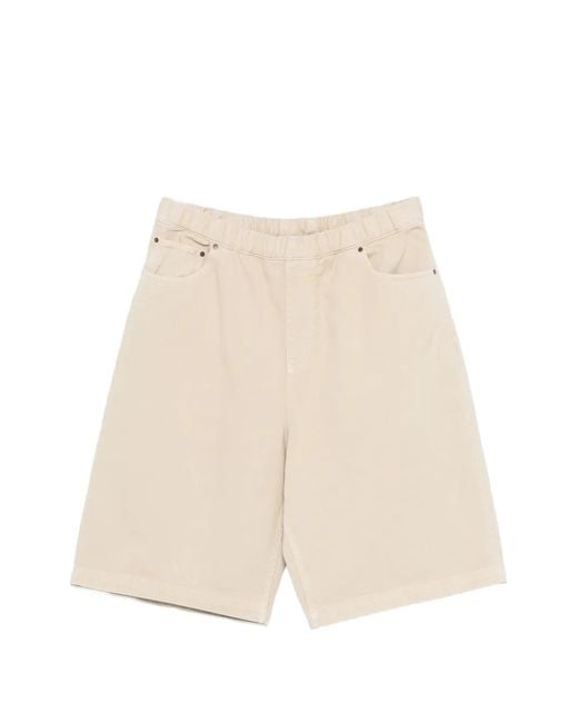 Entire studios Spar Elastische Shorts in het Natural