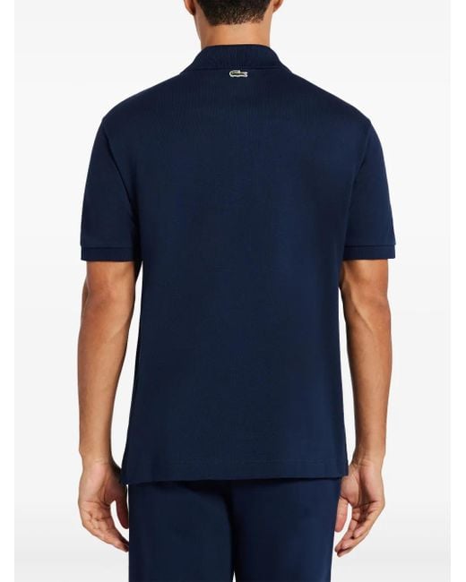 Lacoste Blue Printed Polo Shirt for men
