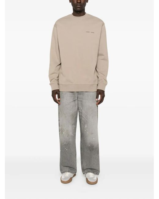 Haikure Gray Paint-Splatter Straight-Leg Jeans for men