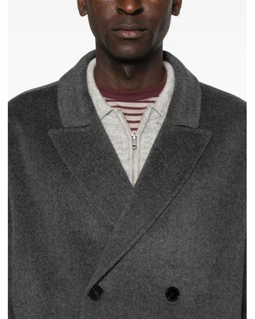 Abrigo con doble botonadura Amaranto de hombre de color Gray