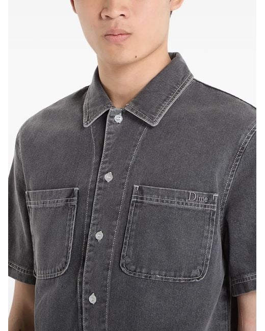 Dime Gray Chemise À Manches Courtes