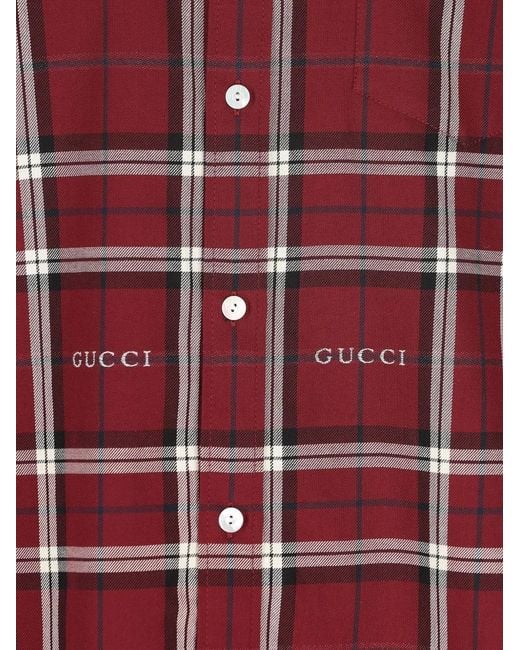 Gucci Red Patterned Shirt for men