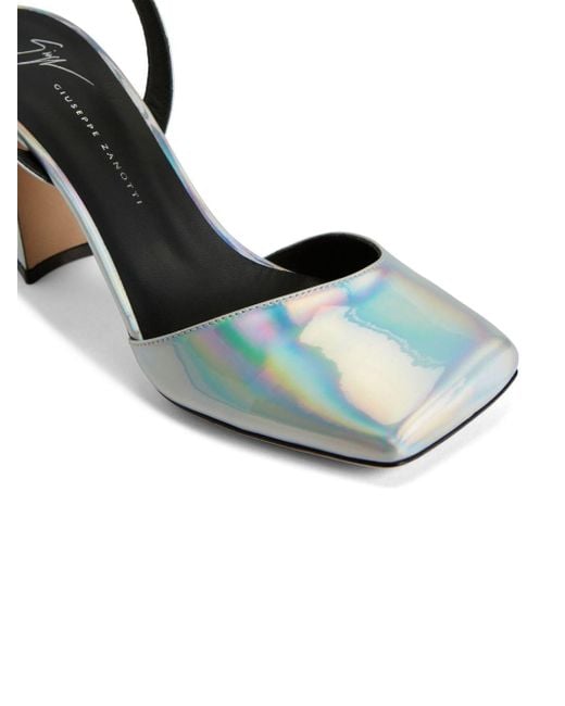 Giuseppe Zanotti Metallic Olivhe 85mm Holographic Leather Sandals