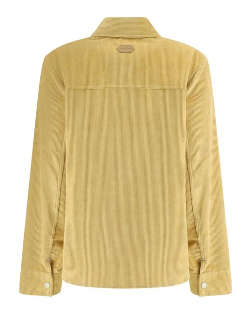 Jacob Cohen Yellow Corduroy Button-Fastening Shirt