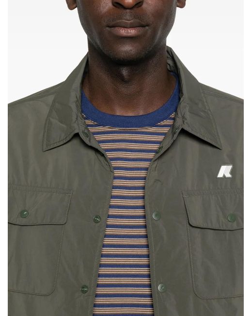 K-Way Gray Flap-Pocket Shirt for men