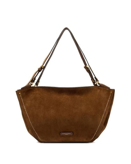 Gianni Chiarini Brown Bloom Tote Bag aus Wildleder