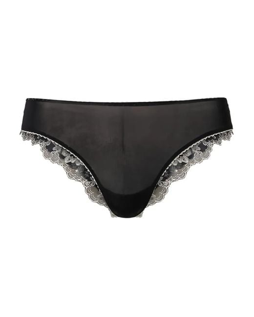 Twinset Black Embroidered Tulle Briefs