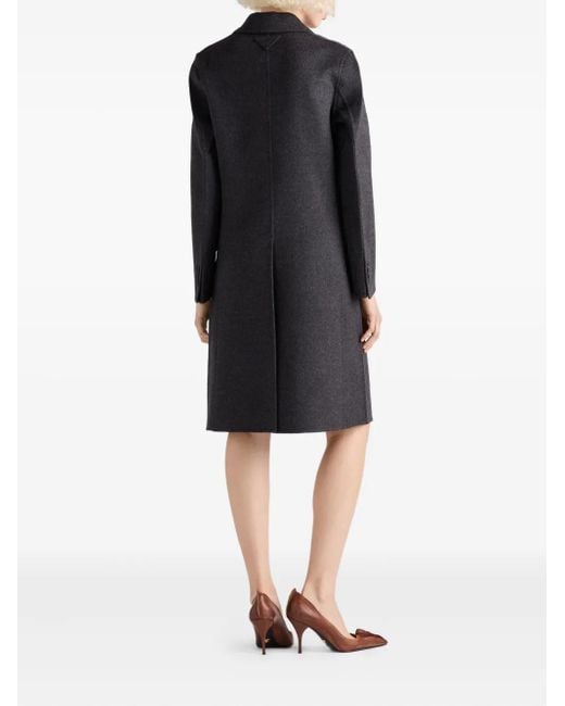 Prada Blue Double-Breasted Coat