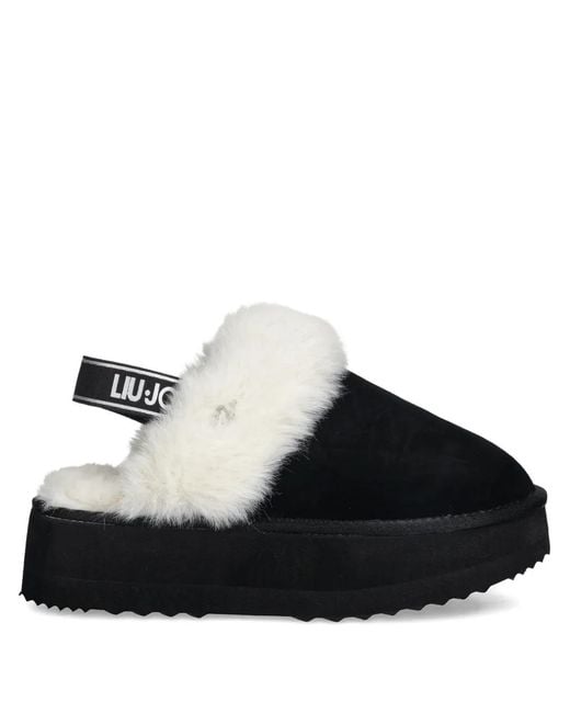 Liu Jo Black Platform Mules