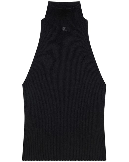 Courreges モックネック タンクトップ Black