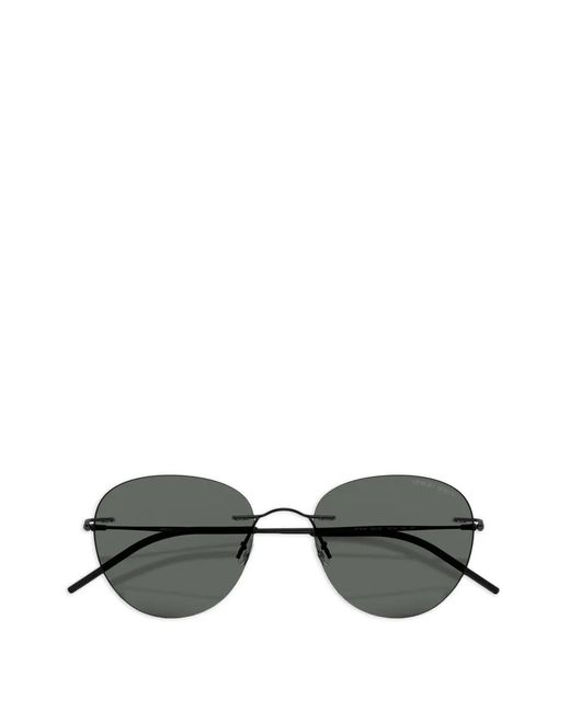 Giorgio Armani Gray Round Sunglasses for men