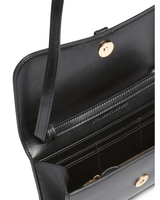 Stella McCartney Black Ryder Flap Crossbody Bag