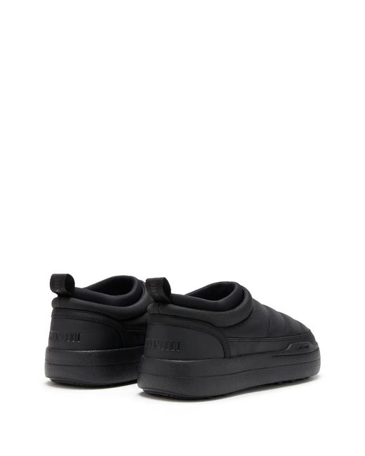 Moon Boot Black Park Soft Nylon Slip-On Sneakers