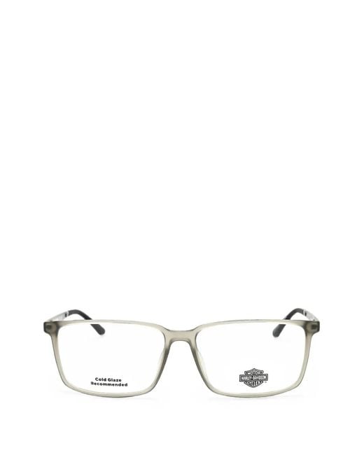 Harley Davidson Natural Rectangle-Frame Glasses for men