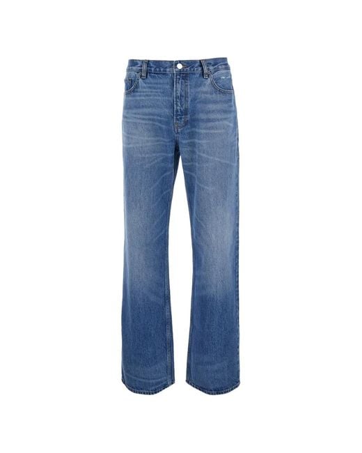 FRAME Blue Faded Relaxed Jeans for men