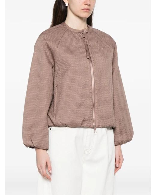 DUNO Brown Quilted Cropped Jacket