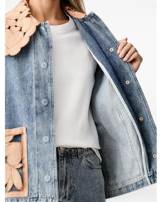 Farm Rio Blue Denim Richelieu Barn Jacket