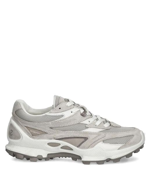 Ecco White Biom C-Trail Lace-Up Sneakers