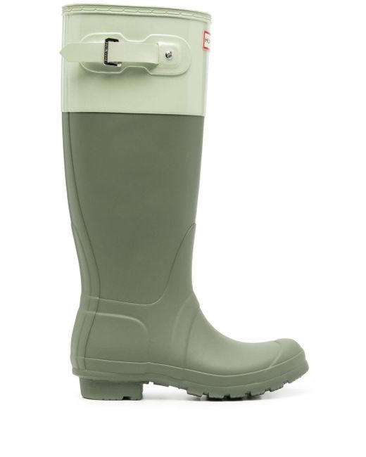 hunter color block rain boots