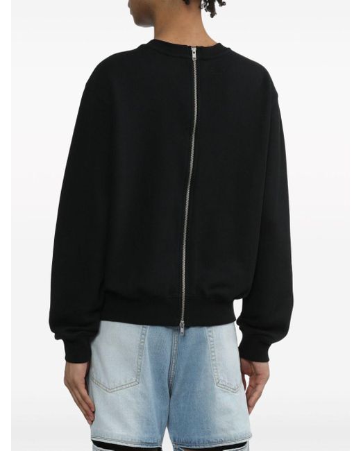 Random Identities Black Zip-up Cotton Sweatshirt for men