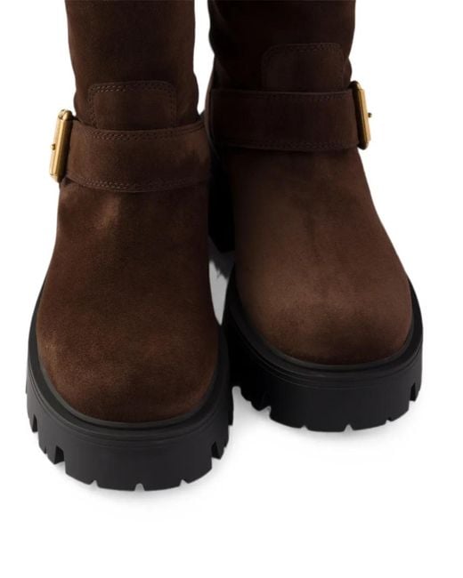Prada Black Suede Boots