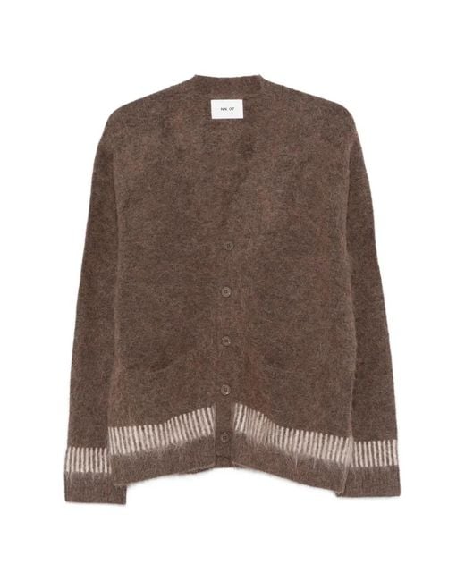 NN07 Brown Cardigan Russell 60012 À Col V for men