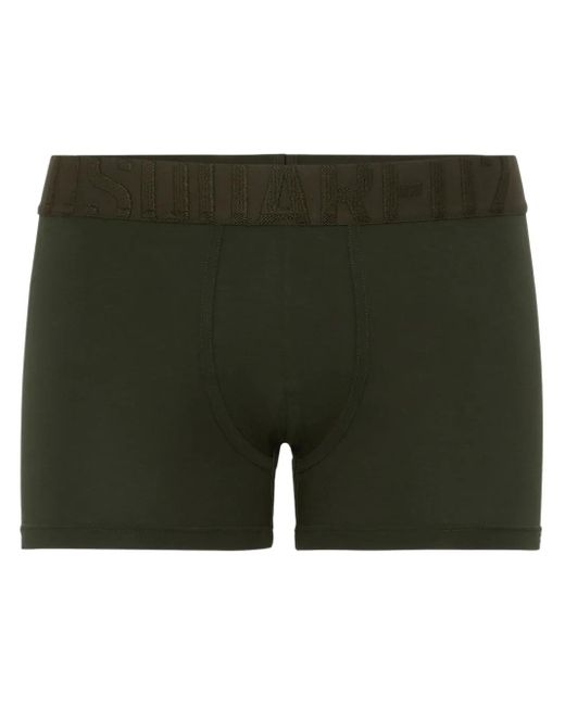 Boxer Con Banda Logo di DSquared² in Green da Uomo